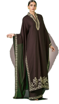 ARAAF Espresso Ziya kaftan model transparent cutout