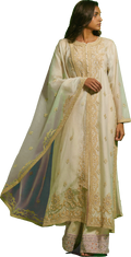 ARAAF Ivory Noor kaftan model transparent cutout